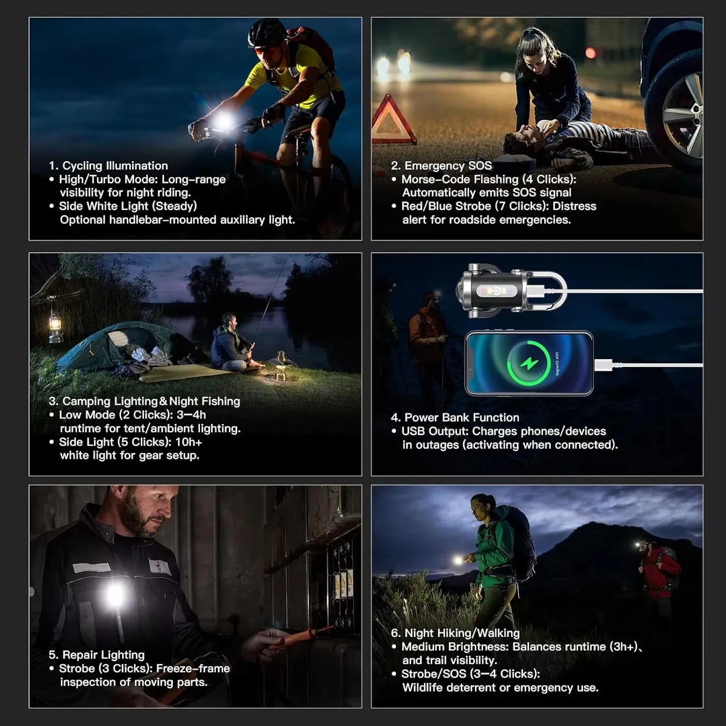 Powerful Cob Led Flashlight Keychain USB Rechargeable Portable Torch 1000Lumens Waterproof Keychain Camping Hiking Pocket Light