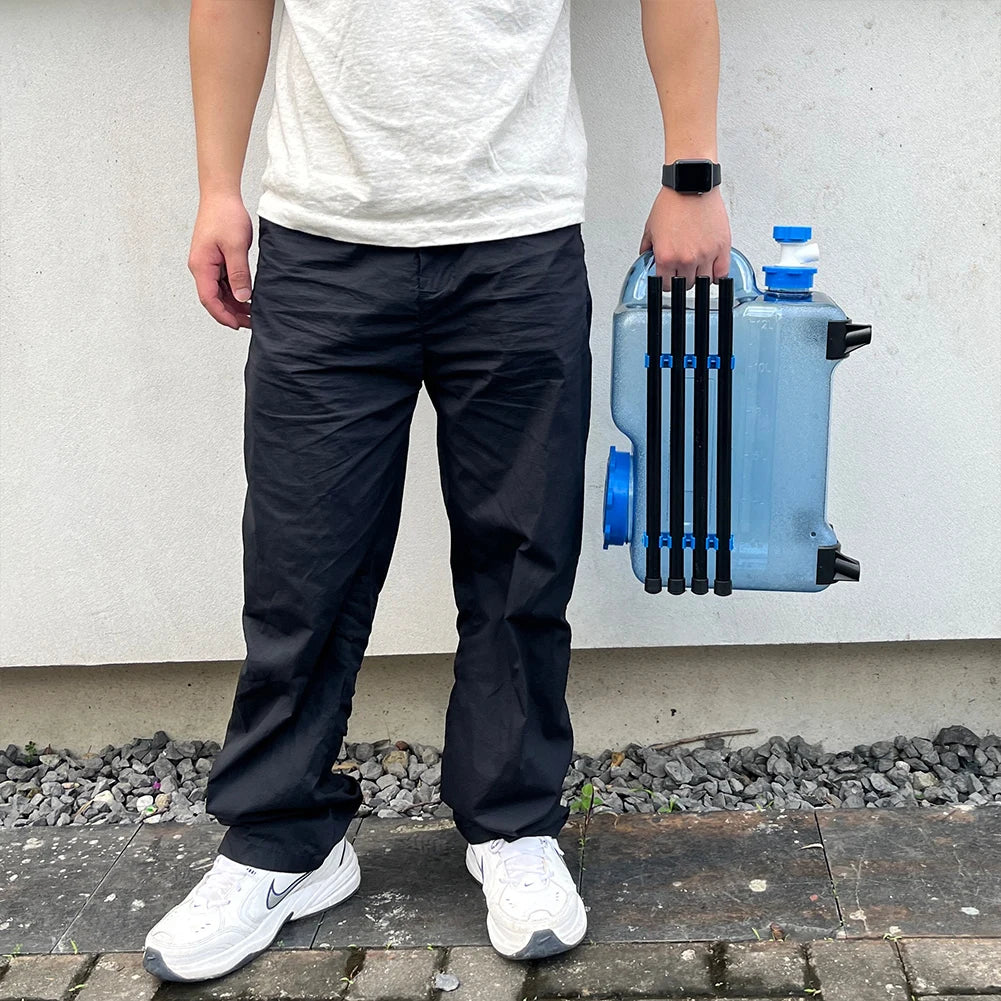 Car Water Bucket 12L Outdoor Camping Water Bin Large Capacity Portable Water Container with Detachable Rack  No Leakage