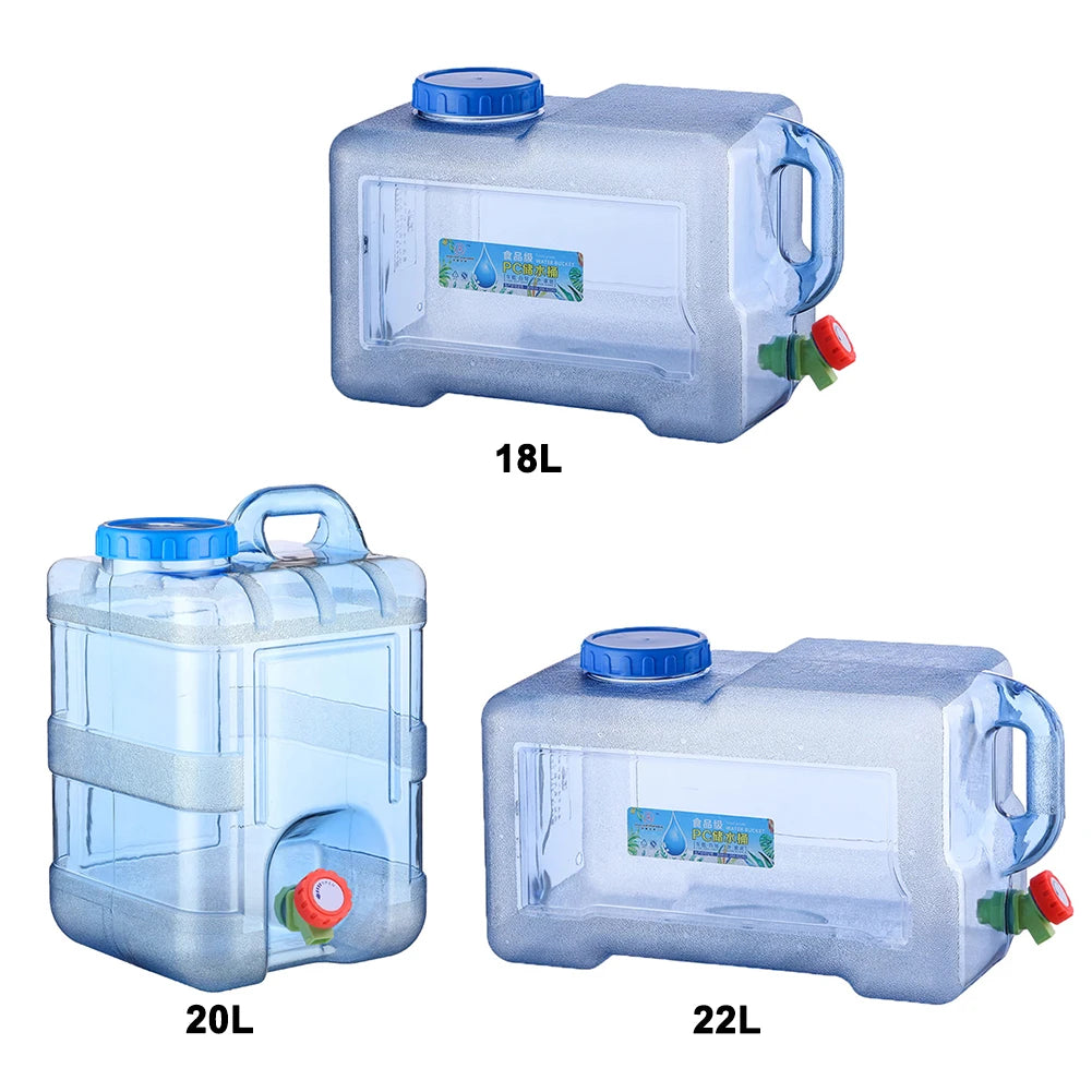 Camping Water Container Portable Car Driving Water Tank Large Capacity Outdoor Water Bucket with Faucet Picnic Accessories