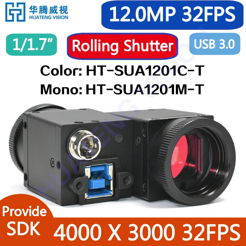 High Speed USB3.0 Machine Vision Industrial Digital Camera Color Scroll Shutter NIR With SDK Windows Linux