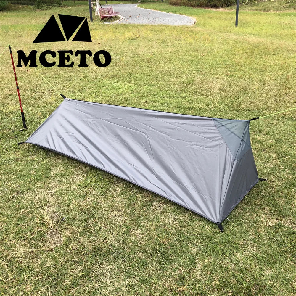 Ultralight Backpacking Tent 1 Person Outdoor Single Man 3 Season Rodless Camping Tent with 210D Oxford Cloth Professional Design