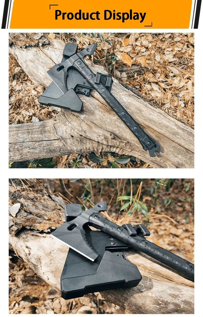 Multifunctional Hand Axe Mountain Camping Tactical Survival Defense Axes Outdoor Cutting Firewood Axe Portable Fire Rescue Axes