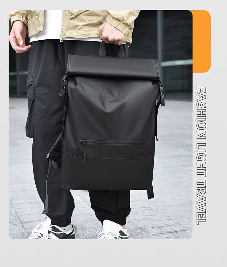 Hiking Rolled Top Backpack Travel Duffel Bag Outdoor Climbing Camping Sport Fitness Rucksack Casual Weekend Luggage Schoolbag