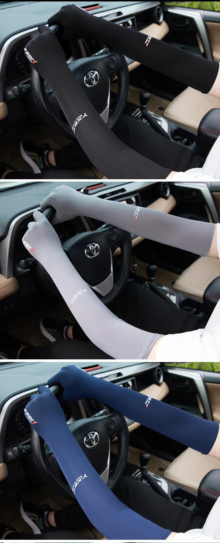 UV Solar Arm Sleeves Men Cycling Gloves Hand Long Sleeves Driving Arm Cover Summer Woman Cool Muff Sun Protection Motorcyclist