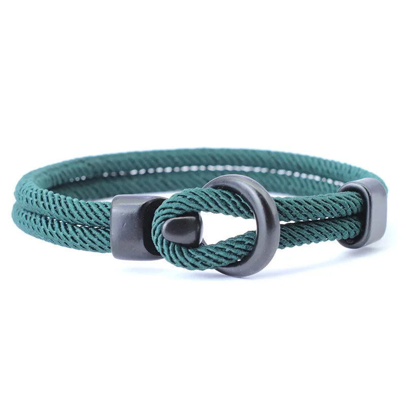 Novel Grade A Rope Bracelet Men Double Layer Outdoor Camping Braclet Homme Accessories Survival Paracord Braslet Gift For Him
