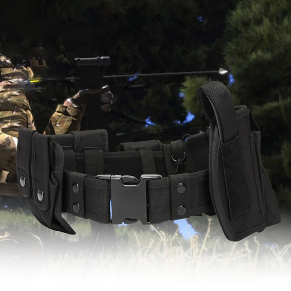 Tactical Waist Belt Training Duty Security Equipment Set Multifunctional Nylon Waterproof Waist Bag Ten Piece Set Accessories
