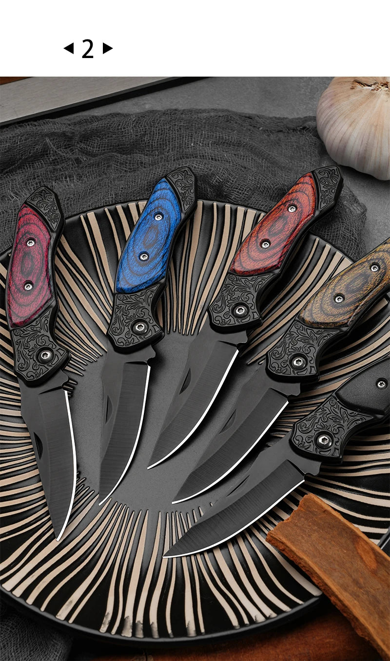 Portable Outdoor Folding Knife for Camping, Mini Household Stainless Steel Fruit Knife, Letter Opener Folding Knife