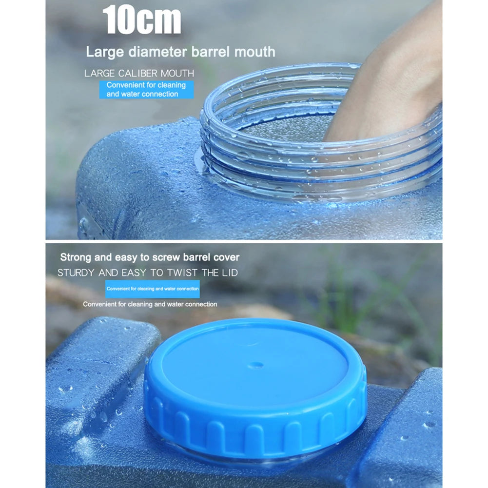 Camping Water Container Portable Car Driving Water Tank Large Capacity Outdoor Water Bucket with Faucet Picnic Accessories