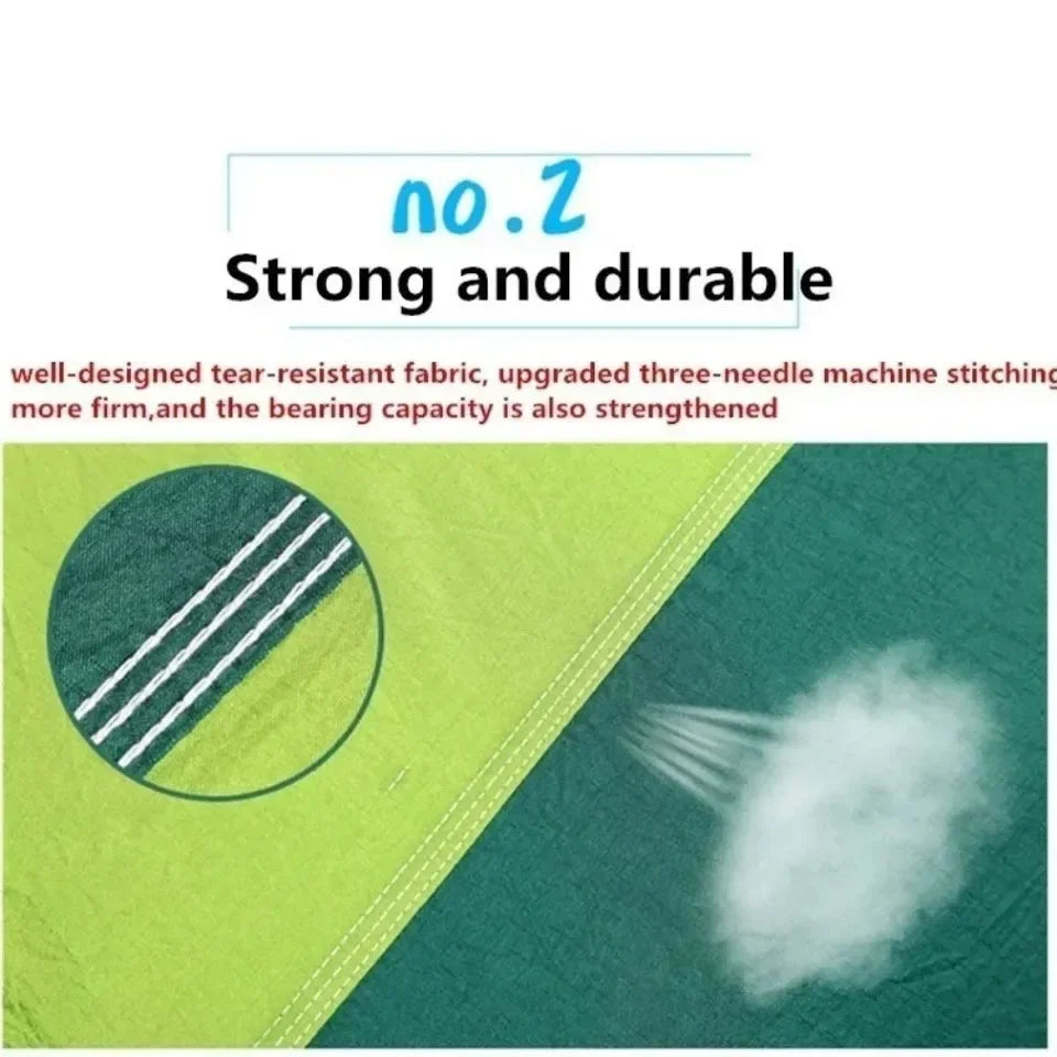 250x120cm Outdoor Hammock With Net – Lightweight Parachute Fabric For Camping & Travel