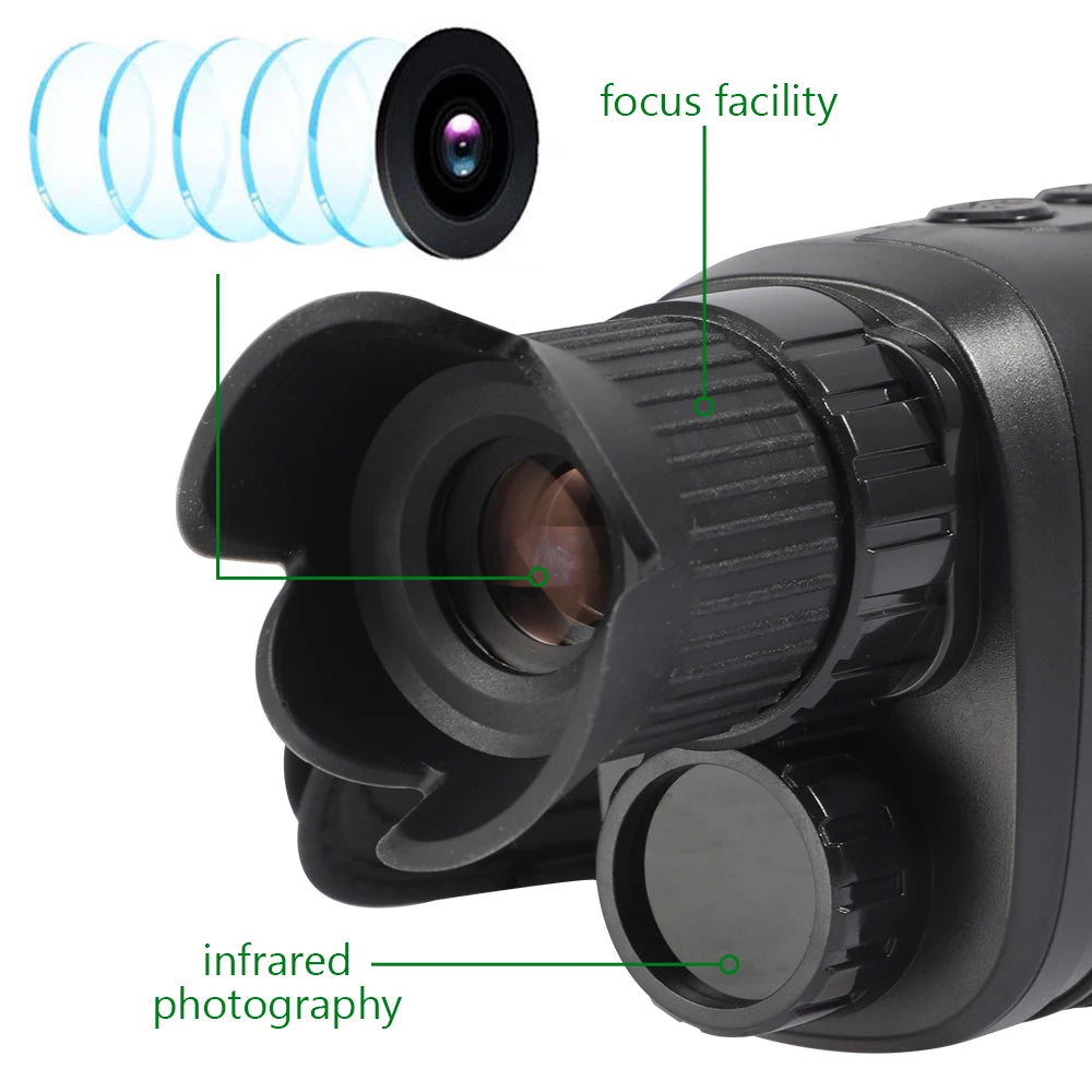 Monocle Niaht Vision infrared Optical Monocular Digital Zoom 5X Photo 300M Long Night Vision For Hunting Range Telescope