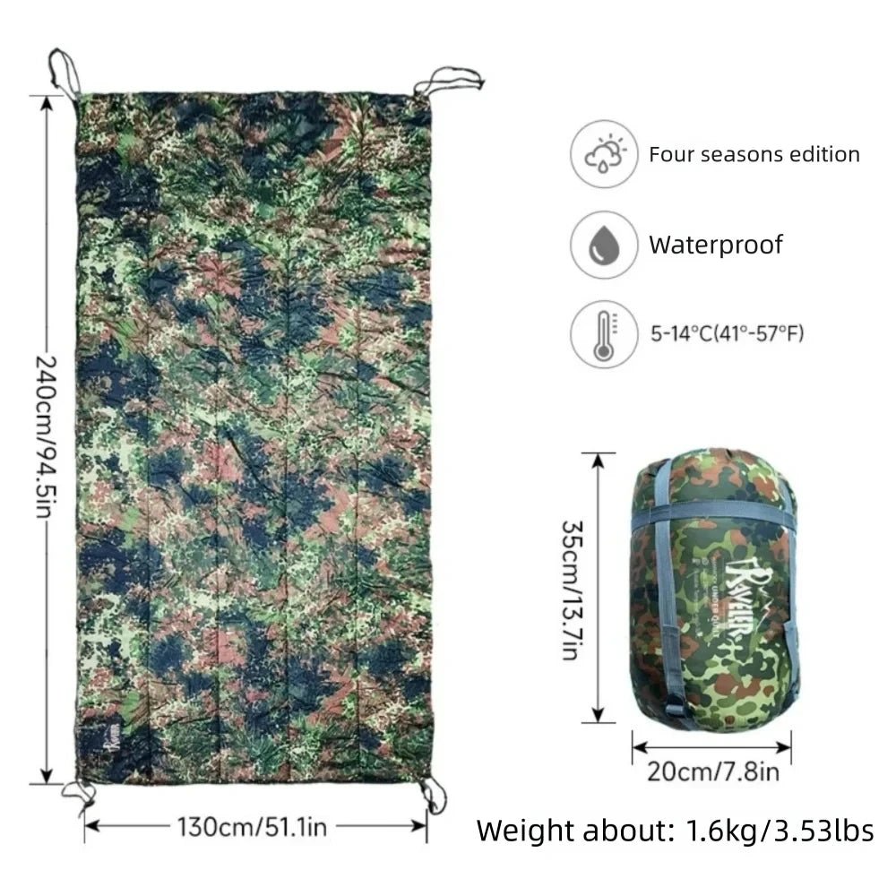 Multifunctional Portable Winter Warm Sleeping Bag Hammock Outdoor Camping Cotton Underquilt Windproof Warm Hammocks Cover