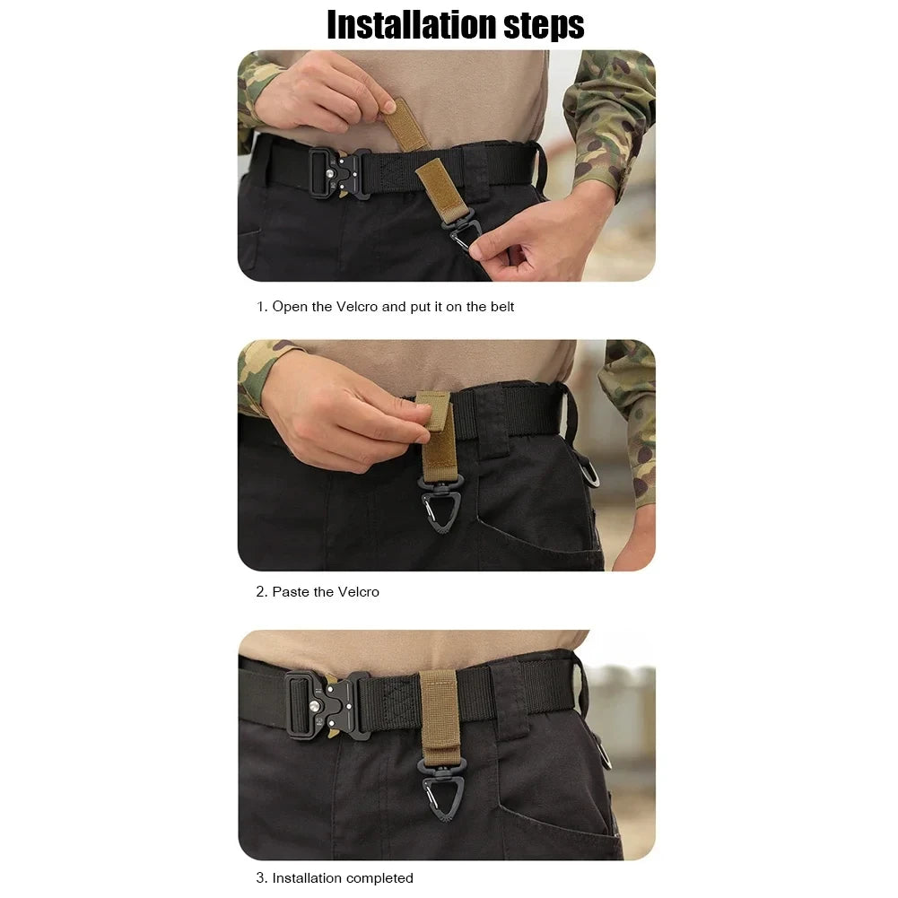 1-10PCS Nylon Hang Buckle Strap Military Carabiners Tactical Buckle Belt Clips Keychain Camping Hanging Hooks Camping Tool