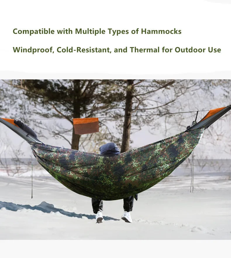 TRAVELER All-in-One Sleeping Bag Hammock, Portable Outdoor Camping Bed with Underquilt, Cold Proof Windproof Travel Gear