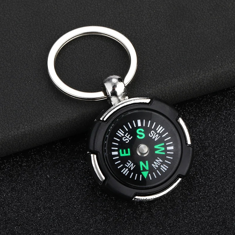 Fashion Accessories Zinc Alloy Circular Compass Keychain Men's Creative New Car Keychain