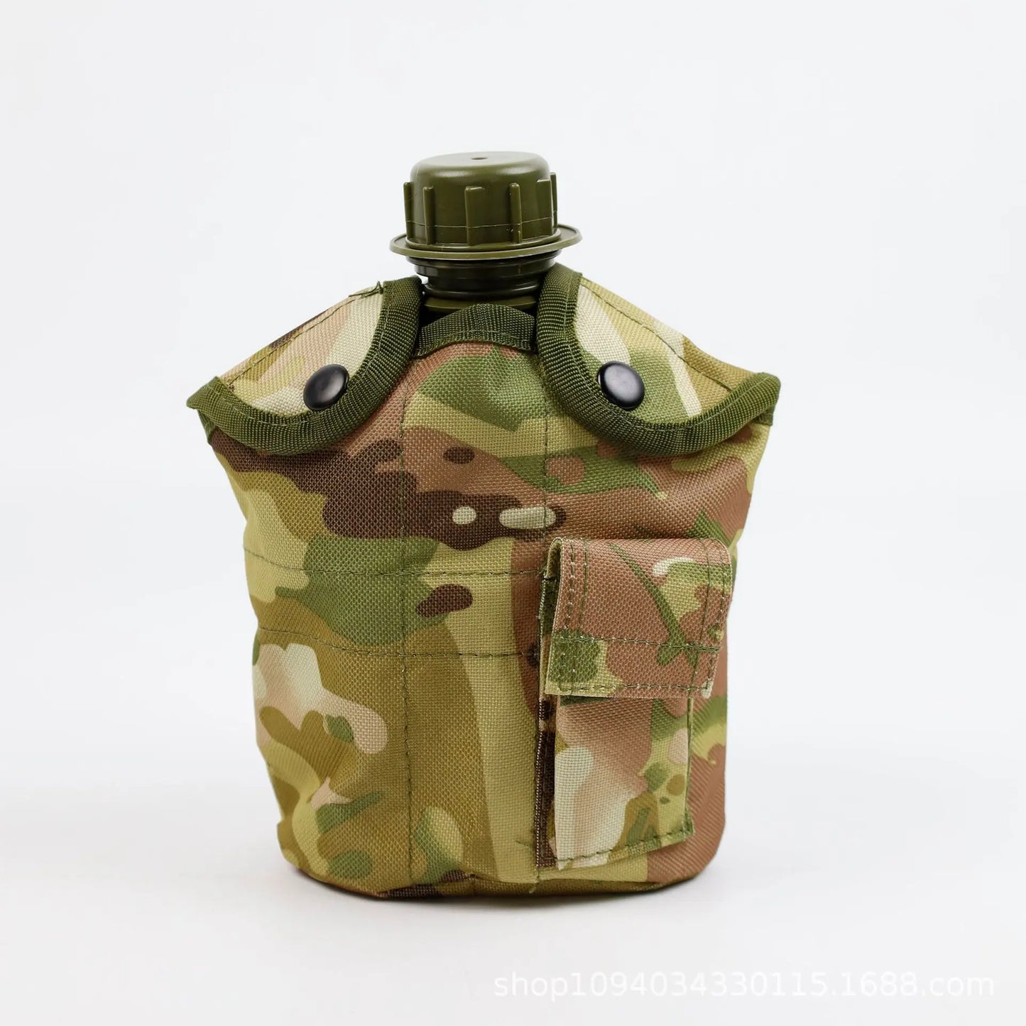 1L Large-Capacity Outdoor Camouflage Military Canteen Bottle for Backpacking Camping Hiking - Survival Water Kettle