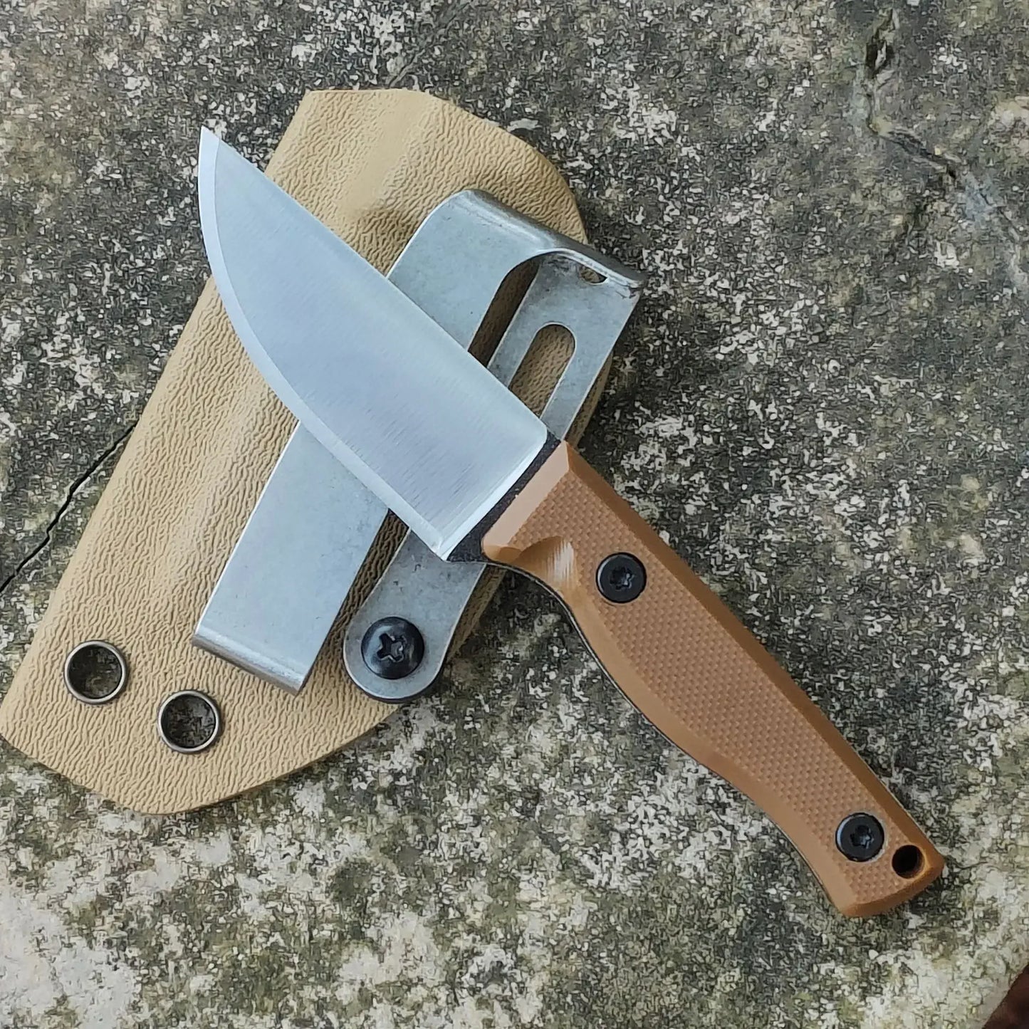 New G10 Handle Outdoor Camping Survival Fixed Blade Straight Knife EDC 420 Stainless Steel Sharp Neck Knives With Kydex Sheath