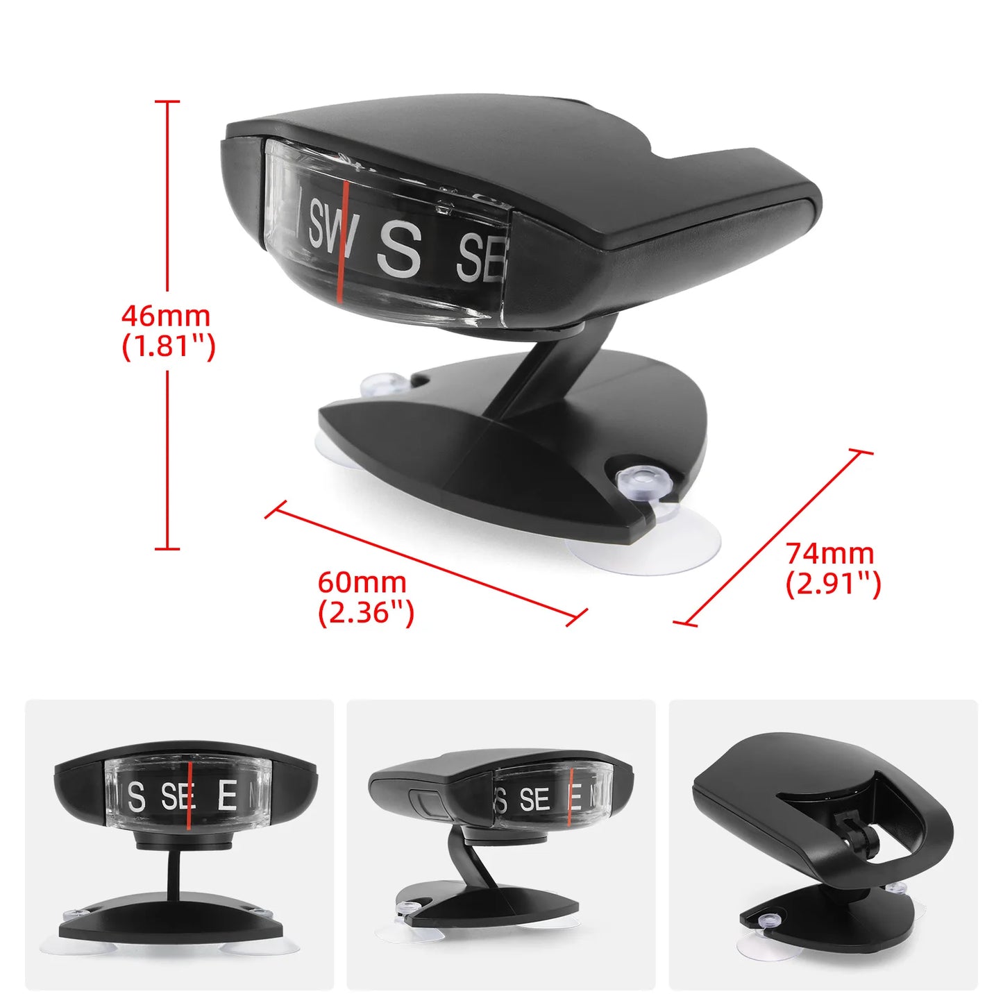 Multifunctional Compass Portable Compact Navigation Device Universal Outdoor High Precision Compass For Car Boat Moto Bicycle