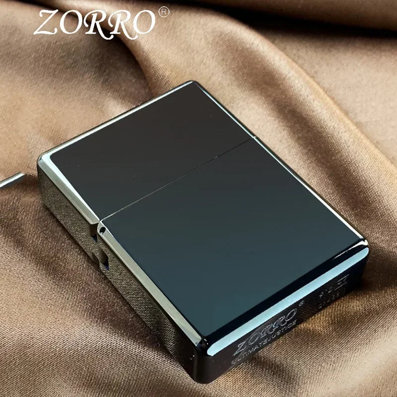 Zorro 912 Retro High End Waterproof Heavy duty Kerosine Lighter 3/5 Hinge Metal Petrol Lighter Men's Gift 150G