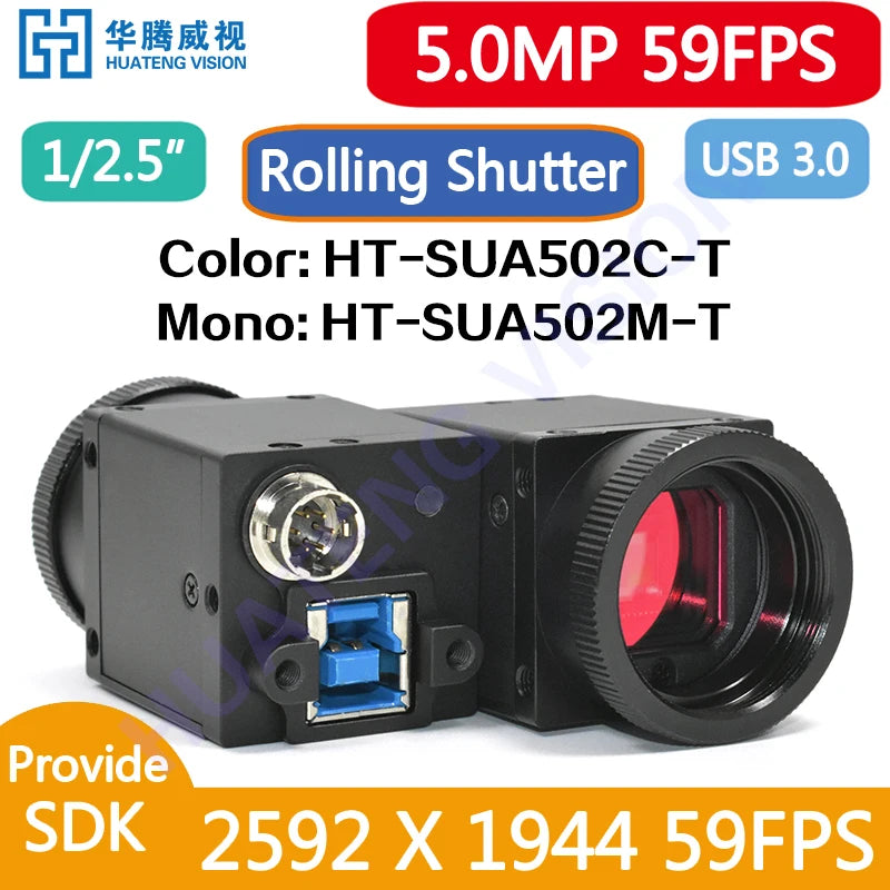 High Speed USB3.0 Machine Vision Industrial Digital Camera Color Scroll Shutter NIR With SDK Windows Linux