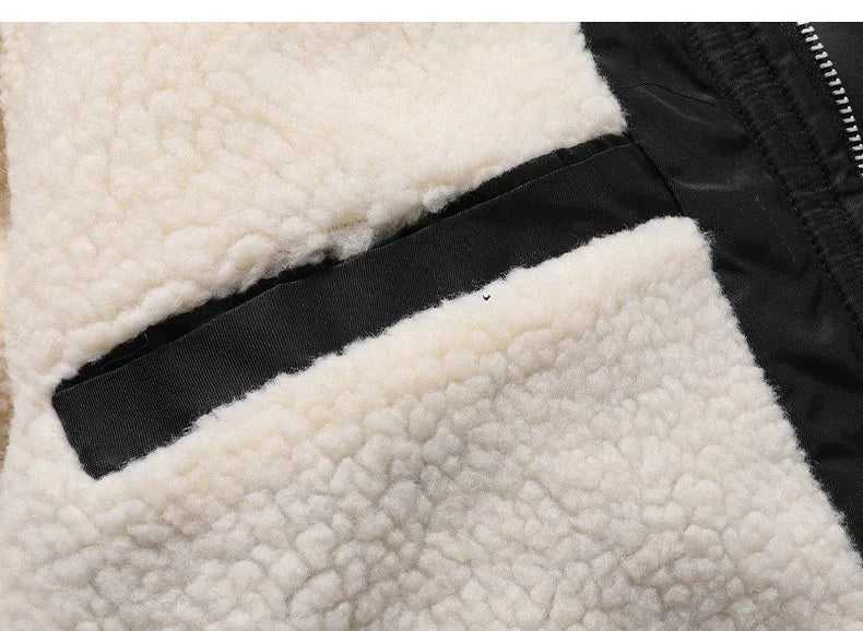 Winter Men's Black Padded Jacket Removable Hood Durable Windproof Fabric Embroidery Decorative Side Pockets Sleeve Zipper
