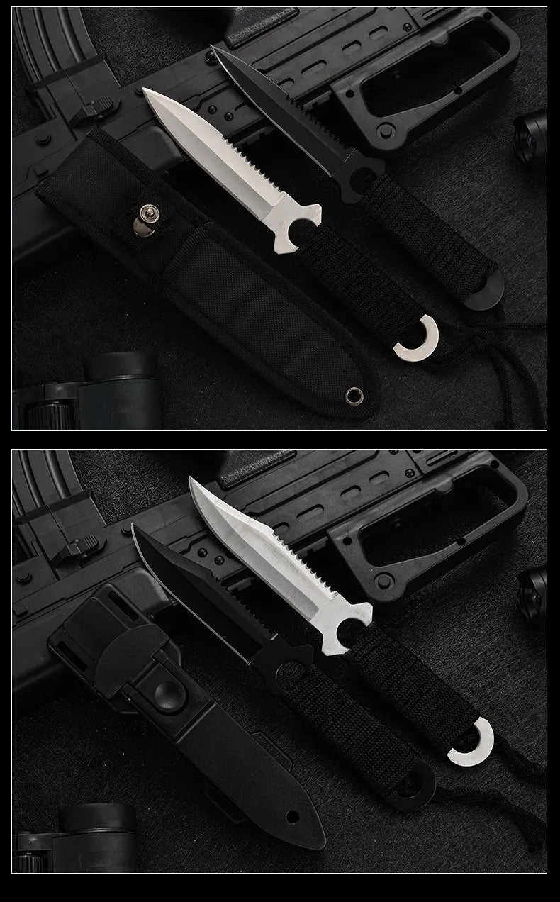 Field high hardness sharp tactical knife Outdoor knife Portable small straight knife Wilderness survival defense knife