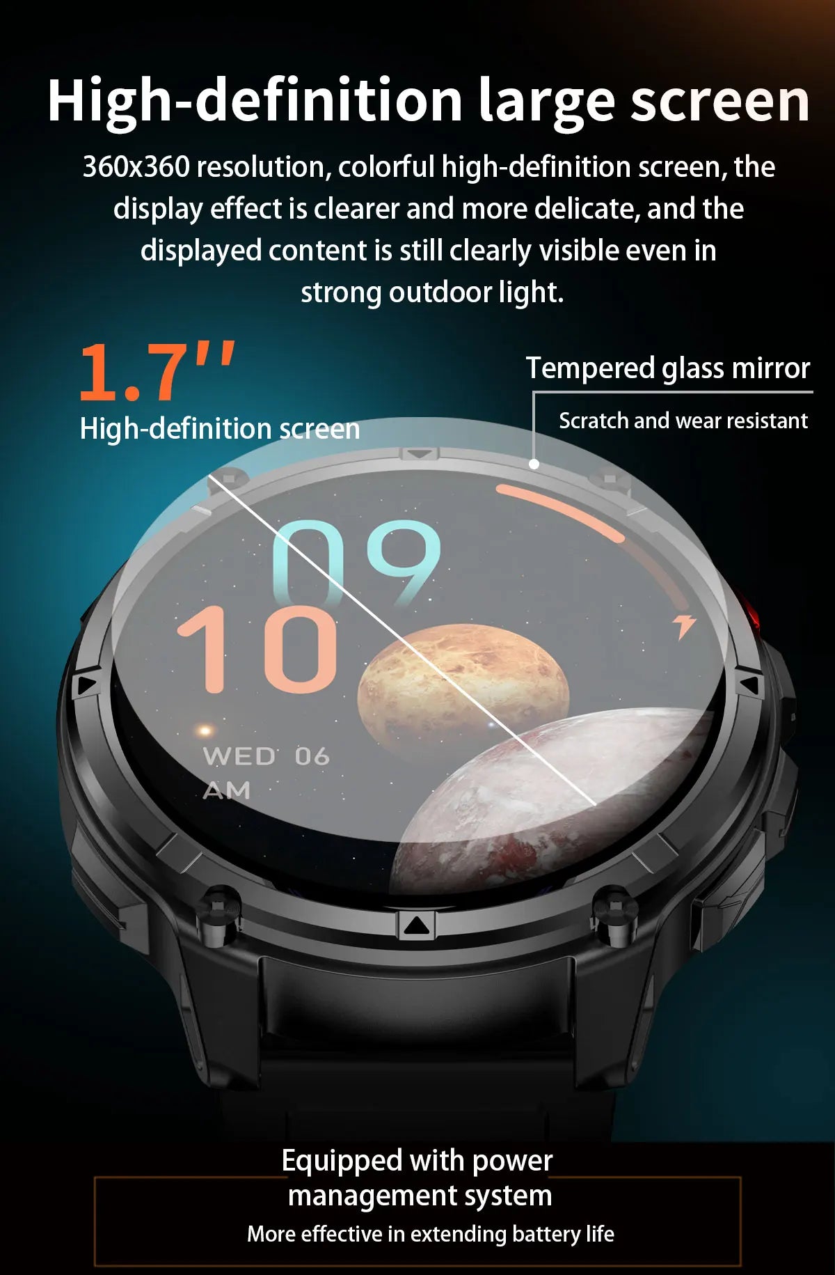 New Military T-Rex3 Ultra 1100mAh Battery Smart Watch 5 ATM Waterproof 1.7"AOD Compass GPS Sports tracker Outdoors Smartwatches