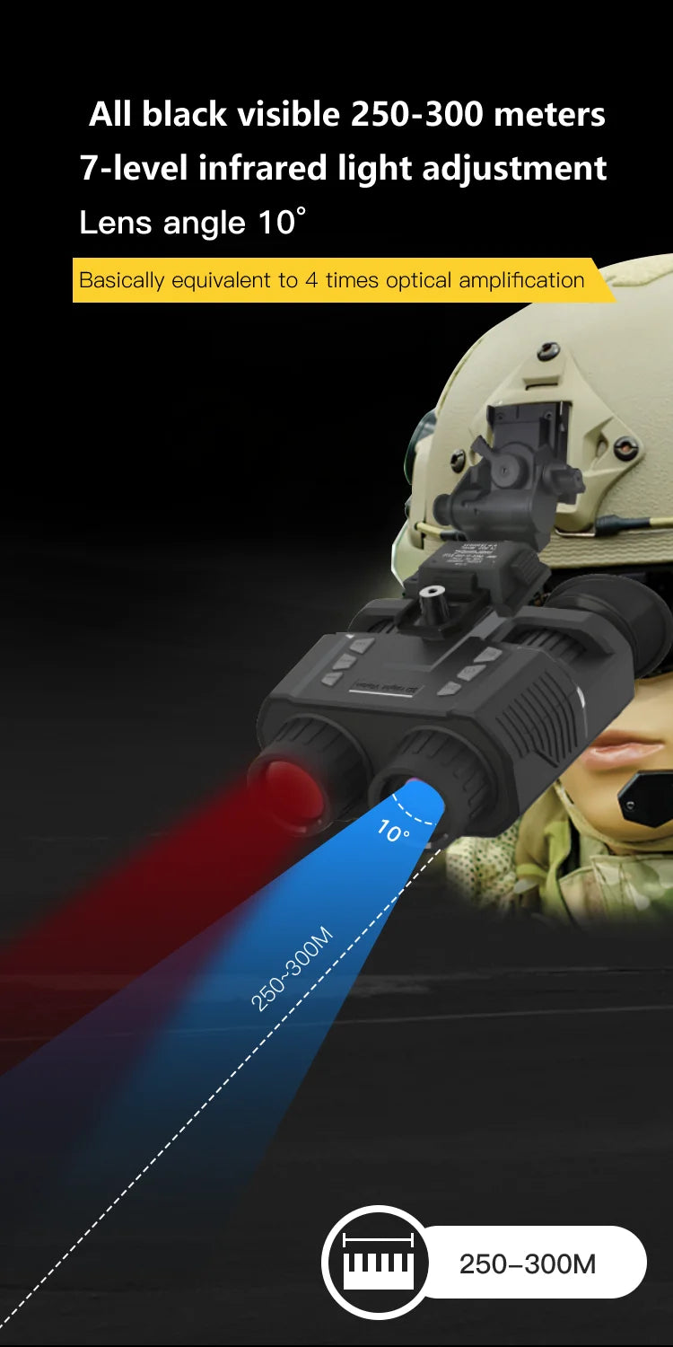 NV8000 3D Infrared Night Vision Binoculars Telescope  Professional HD 1080P Head Mount Camera for Hunting Camping Tactics Goggle