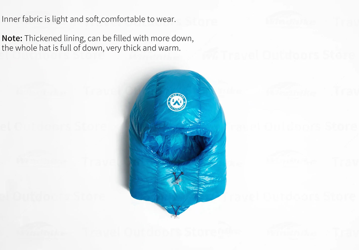 AEGISMAX WIND HARD 10D 800FP Ultralight Down Hat Outdoor Camping Windpoof Caps Warm Snow Hood with Neck Winter Ski Uinsex