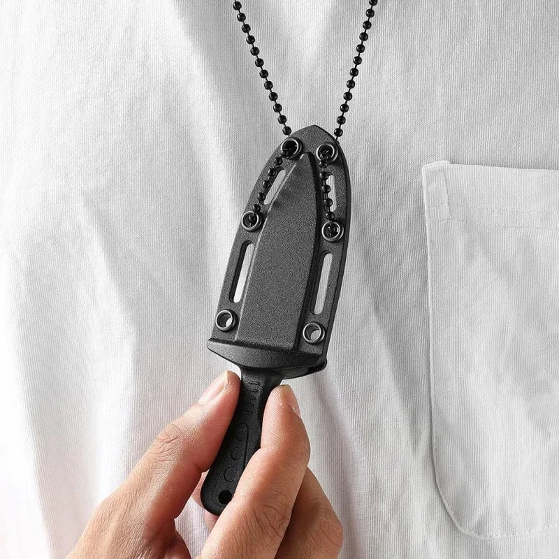 high-quality Portable Mini Tactical Knife Necklace Multipurpose Stainless Steel Cutting Knives Outdoor Camping Tools。