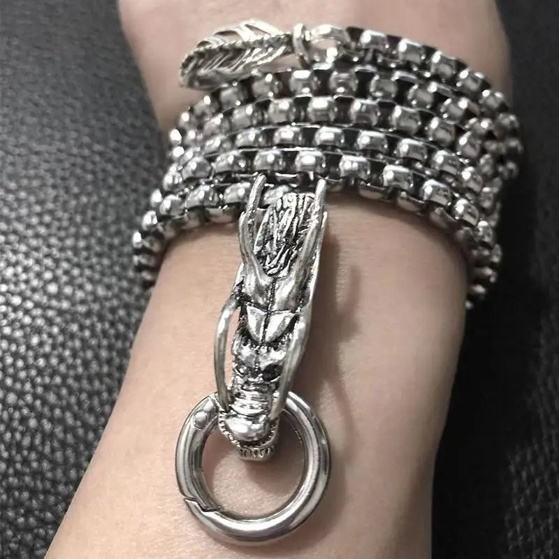 New Tactical EDC Stainless Steel Faucet Box Chain Bracelet Solid Metal Self Protection Survival Tools Outdoor Self-defense Tool