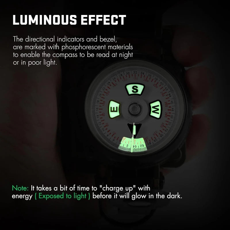 Multi-functional Military Aiming Navigation Compass, Wilderness Children's Survival Compass, Waterproof Magnetic Equipment