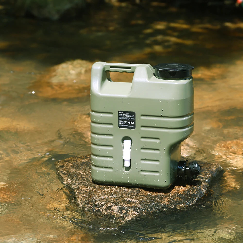 3.2 Gallon/12L Camping Water Container Portable BPA Free Water Bucket Food-Grade PE for Outdoor Camping/Hiking Emergency Storage