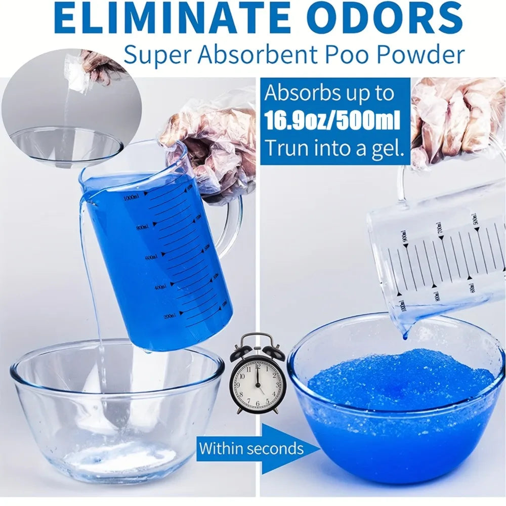 10/20pcs Outdoor Camping Toilet Urine Solidification Deodorizer Car Folding Toilet Water Absorption Coagulation Urine Deodorizer