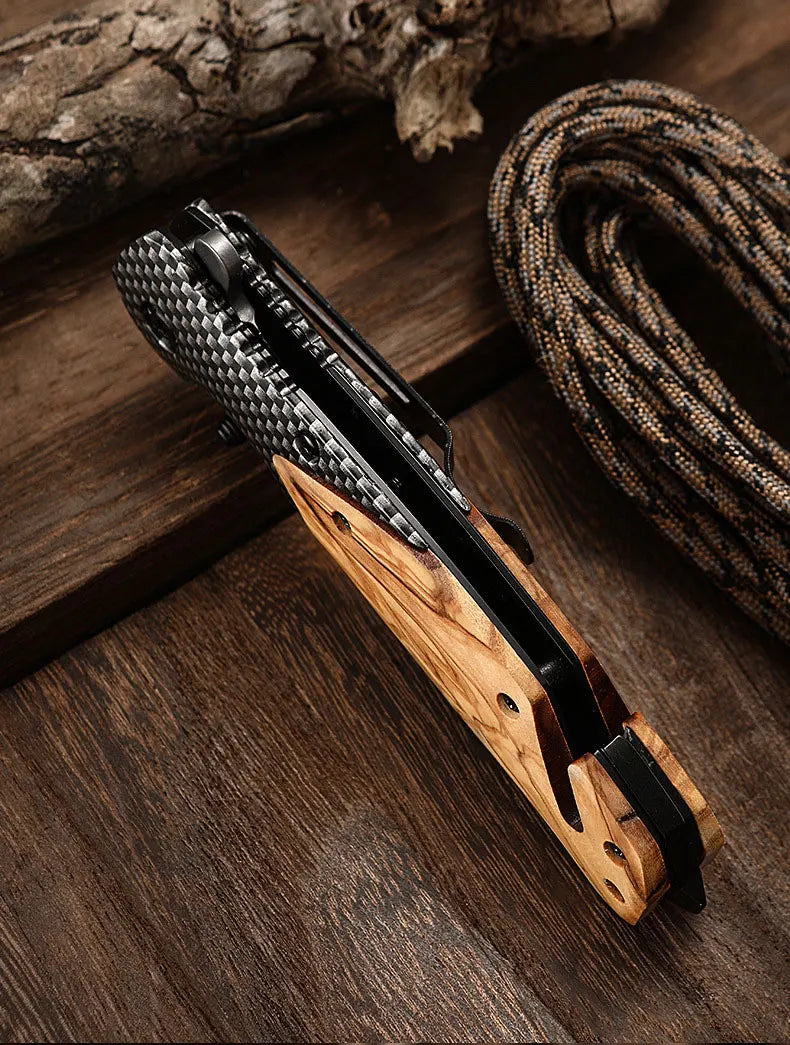 Folding knife high hardness multifunctional fruit knife outdoor portable camping tools folding knife self-defense pocket knife