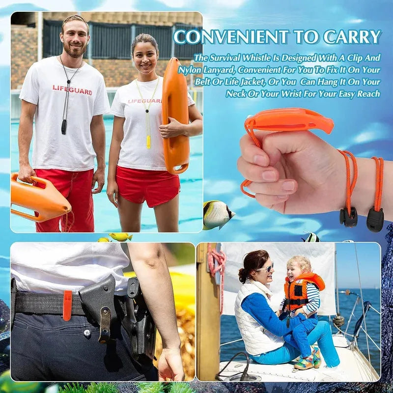 1PC Emergency Whistles with Lanyard Safety Whistles for Kayak Life Jackets Lifeboats Fishing Boats Camping Hiking Hunting
