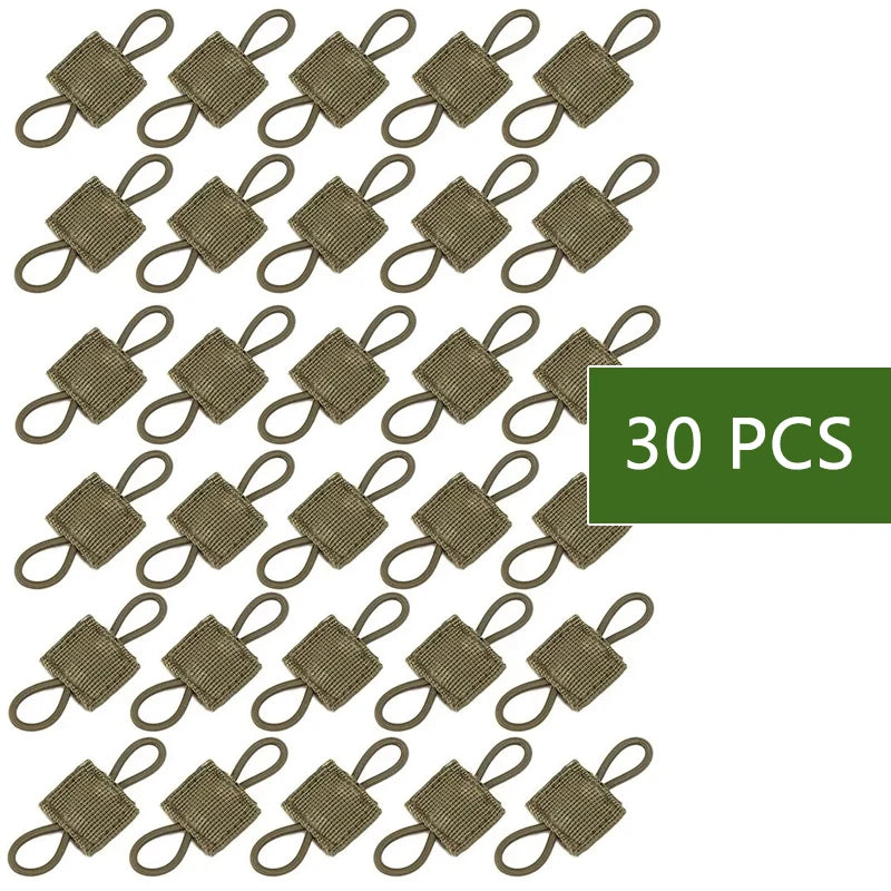 10pcs MOLLE Elastic Nylon Webbing Ribbon Buckle Outdoor Hiking Hunting Backpack Vest PTT Antenna Stick Pipe Binding Retainer