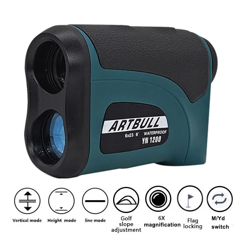 ARTBULL Laser Rangefinder Hunting Outdoor 1200M 650M Golf Rangefinder with Flag-Lock Slope Adjusted Distance Meter