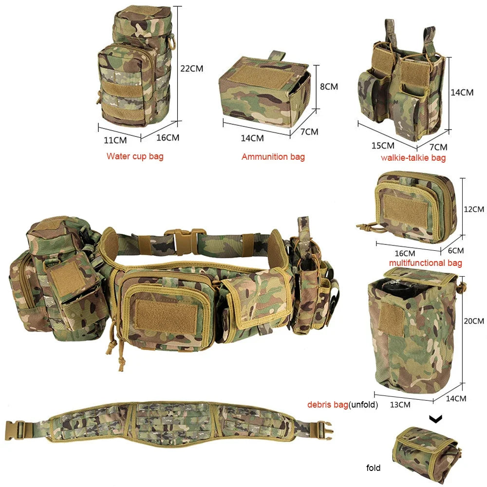 Yakeda Gear User Outdoor Black Hunting Tactics Law Enforcement Duty Security Traffic air gun Belt airsoft equipment Camo