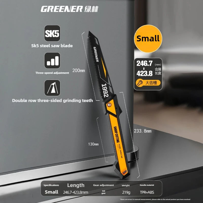 High Quality Manganese Steel Folding Hand Saw for Household Use and Outdoor Wood Sawing Perfect for Hand - held Manual Operation