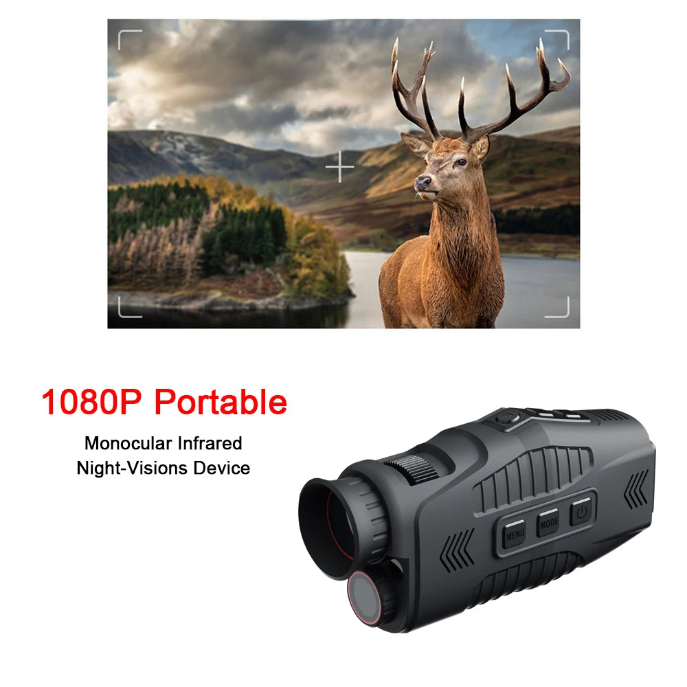 R11 1080P Monocular Infrared Night Vision Device Day Night Use Photo Video 5X Digital 300M Full Dark Viewing Distanc For Hunting