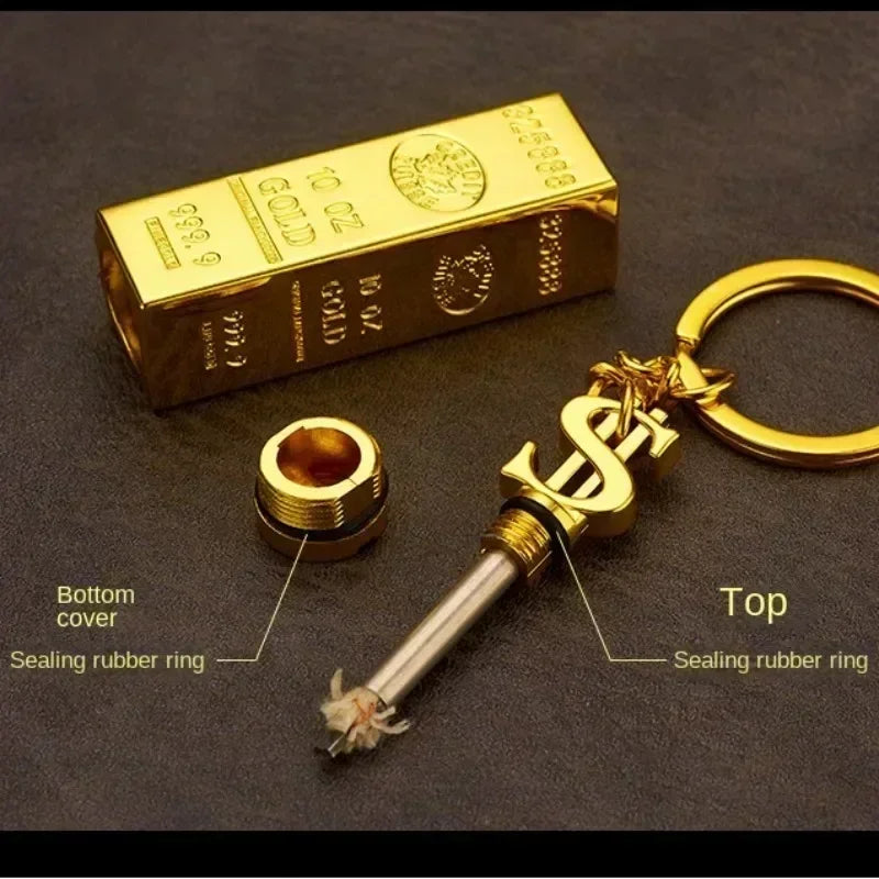Match Lighter Creative Keychain Pendant Style Metal Waterproof Essential Outdoor Survival Igniter  Gadgets for Men