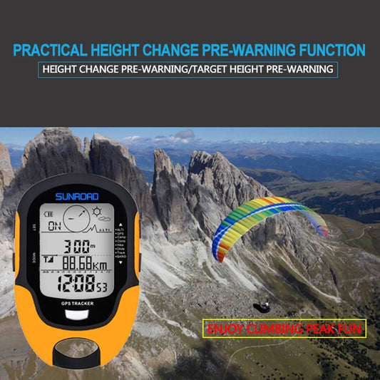 Handheld GPS Navigation Receiver Portable Digital Altimeter Barometer Compass Locator  For Outdoor Camping Hiking Fishing Climb