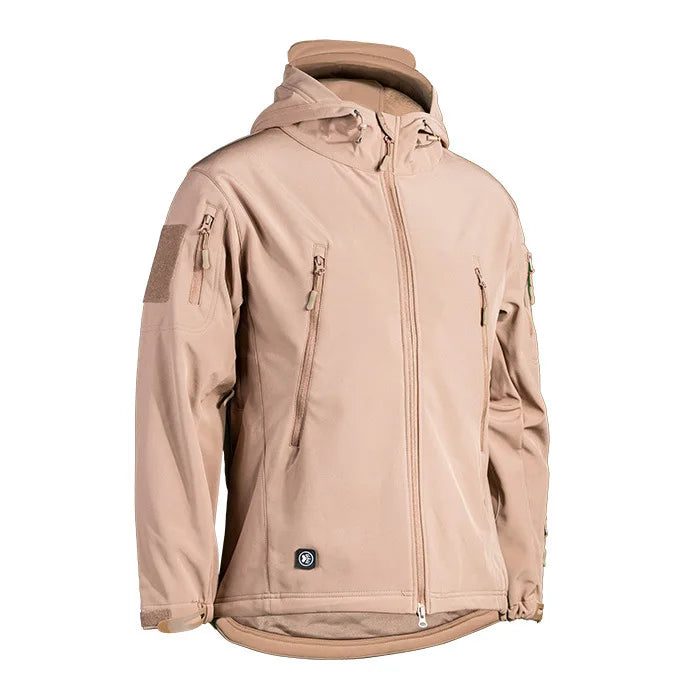 CAMO HOMME Sharkskin Soft-shell Camouflage Jacket Men Tactical Windproof Waterproof Jacket Men Army Combat Clothing Hooded Coats