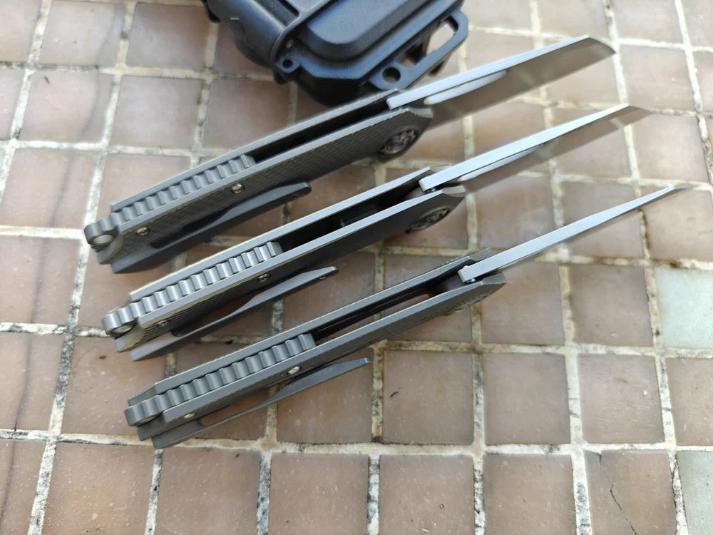New Neutralizer JUFULE Made Titanium Handle Ceramic Bearing Pocket EDC Tool Kitchenware Hunt Camping 154CM Outdoor Folding Knife