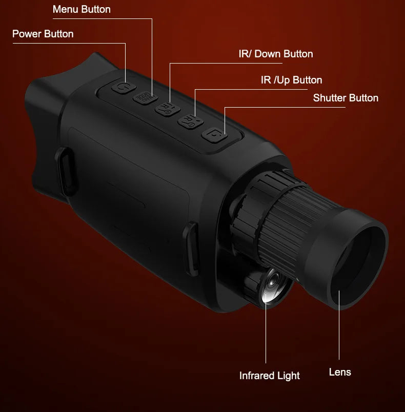 Monocular Night Vision Device 16X Digital Zoom 1080P HD Infrared Camera Hunting Telescope Outdoor Search Full Darkness 300m