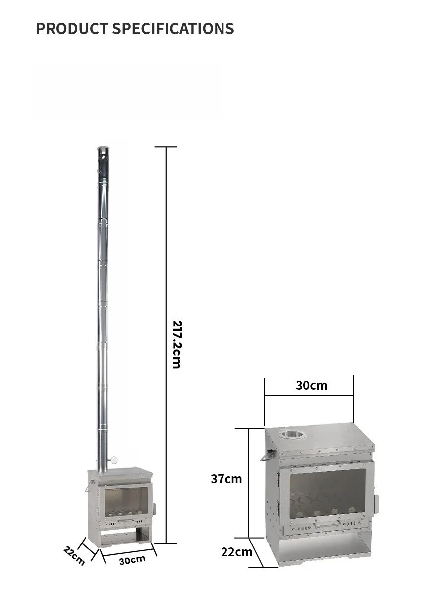 Stainless Steel Smokeless Fireplace Multifunctional Tent Firewood Stove Camping Firewood Stove Portable Heating Stove