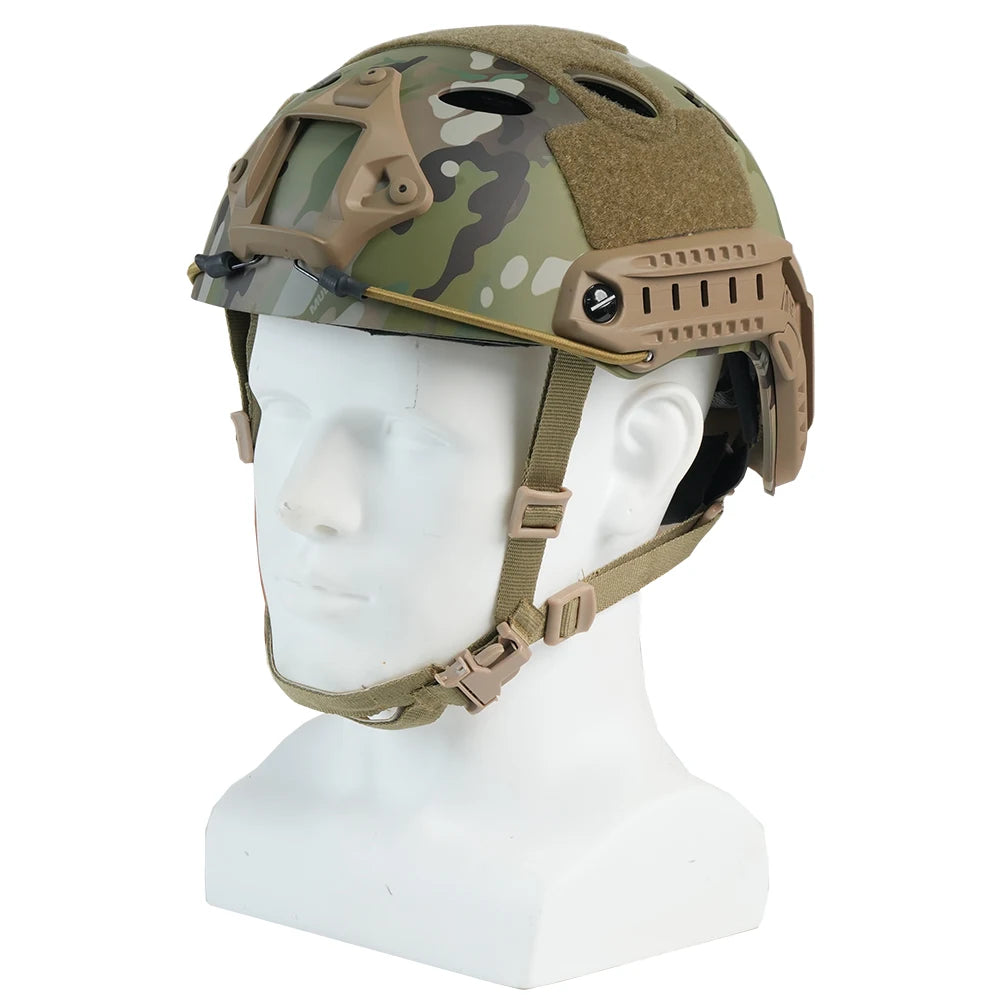Military Helmet Kids Adults CS War Gaming Cosplay Outdoor Sports ABS Thickened Camouflage Army Helmet Head Protective Equipment