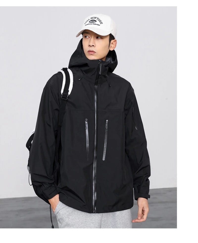 ARC SV Embroidery Bird Logo Three Layer Mens Womens Camping Coat Outdoor Waterproof Windbreaker Hiking Ski Jackets Unisex