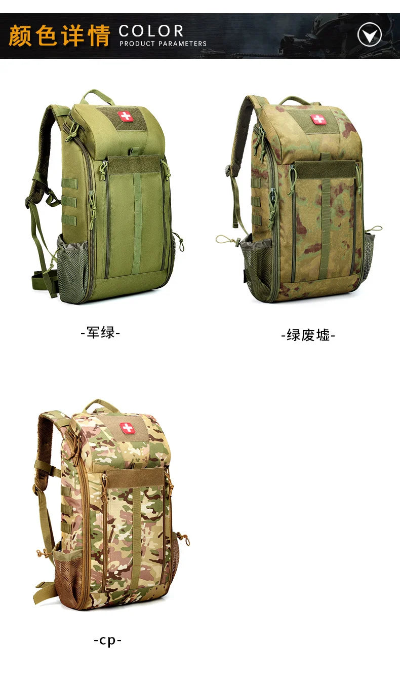 Tactical Medical Backpack MOLLE First Aid Rescue Pack with Removable Internal Organizer for Outdoor Emergency Hiking Camping