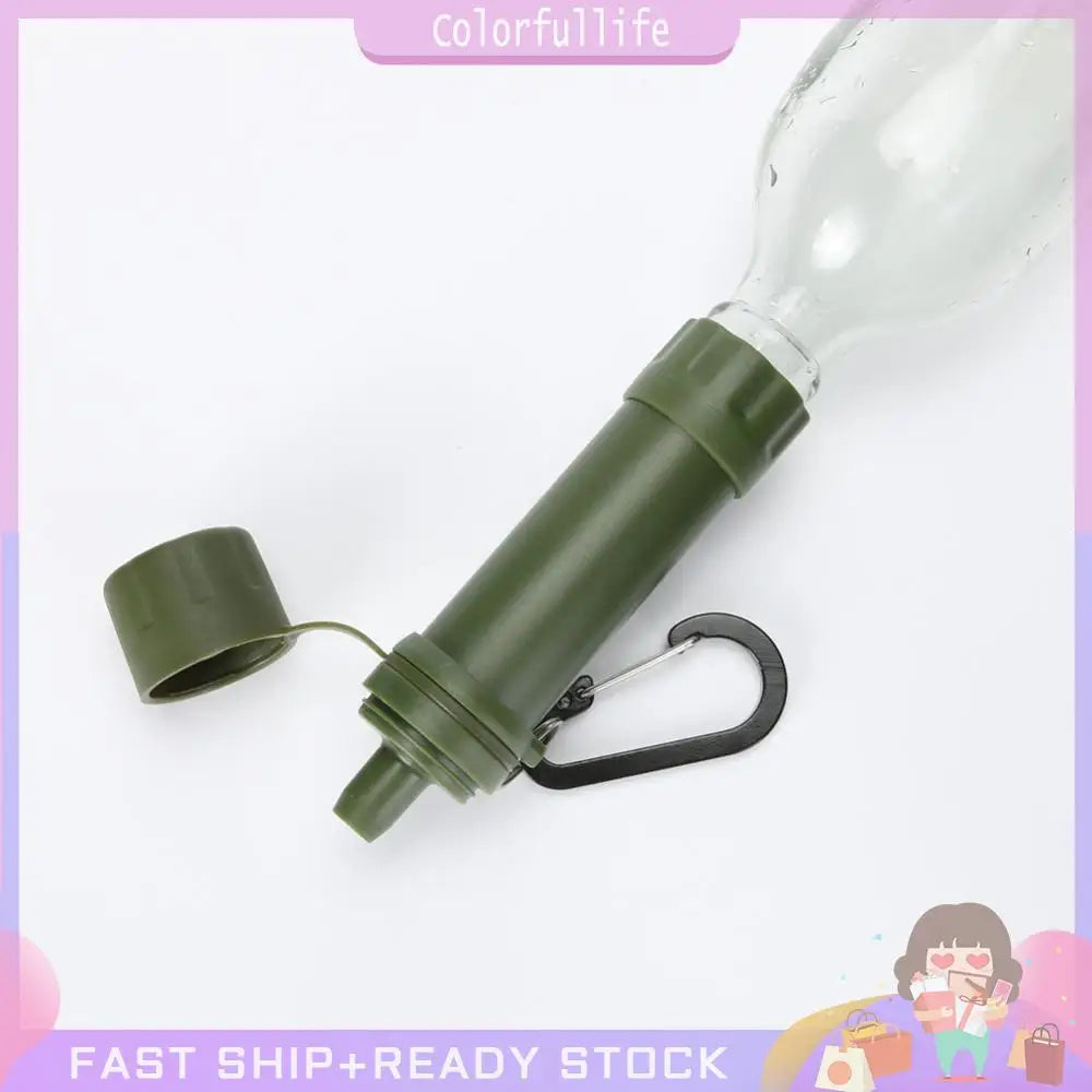 Personal Wild Life Emergency Water Filtering Tools Survival Water Purifier Straw for Outdoor Camping Hiking Hunting
